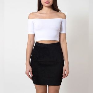 S American Apparel Suede pencil skirt